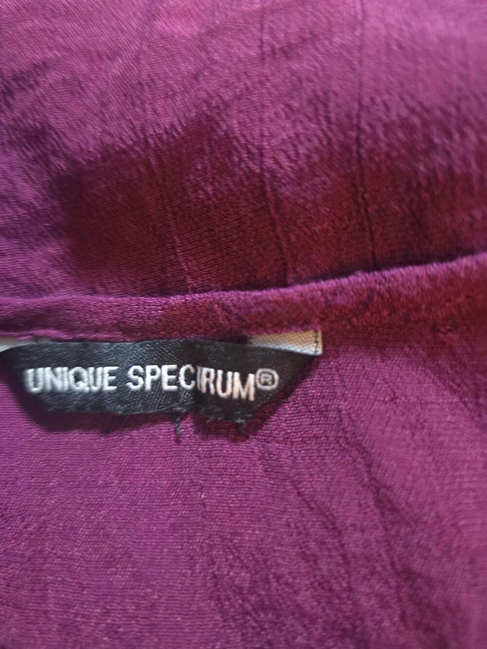 Unique Spectrum Women's Purple Long Sleeve Crochet Lace Hem and Cuffs - Picture 5 of 6